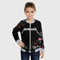 Бомбер детский Metallica, цвет: 3D-серый — фото 2