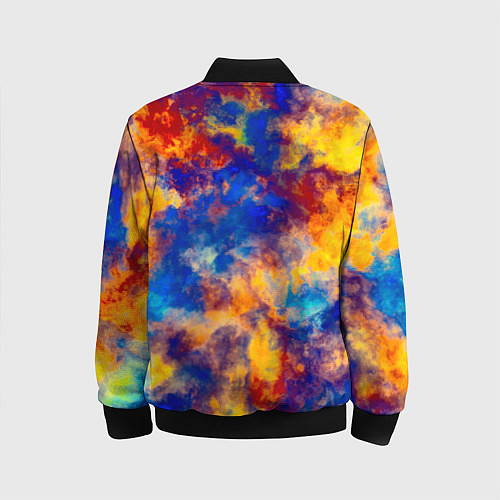 Детский бомбер Огненно-синий полутон / 3D-Черный – фото 2