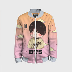 Бомбер детский BTS, цвет: 3D-серый