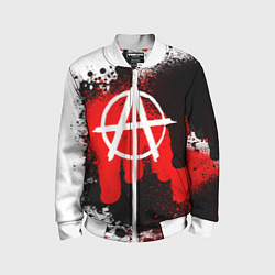 Бомбер детский АНАРХИЯ, цвет: 3D-белый