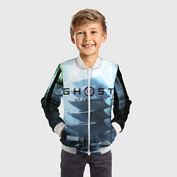 Бомбер детский Ghost of Tsushimа, цвет: 3D-белый — фото 2