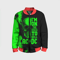 Бомбер детский I'm on the highway to hell ACDC, цвет: 3D-красный