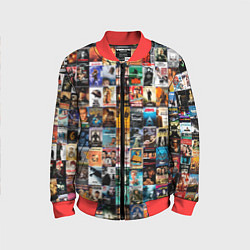 Бомбер детский Постеры фильмов, цвет: 3D-красный