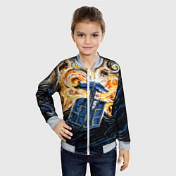 Бомбер детский Van Gogh Tardis, цвет: 3D-серый — фото 2