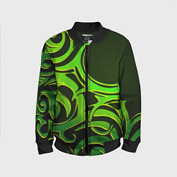 Бомбер детский Узоры, цвет: 3D-черный