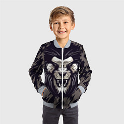 Бомбер детский Зверь, цвет: 3D-серый — фото 2