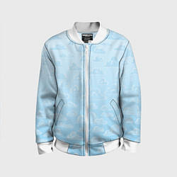 Детский бомбер Очень светлые голубые облака