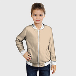 Бомбер детский Бежевая Маска, цвет: 3D-белый — фото 2