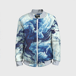 Бомбер детский Абстракция смешивание разводы, цвет: 3D-серый