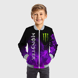 Бомбер детский MONSTER ENERGY, цвет: 3D-серый — фото 2