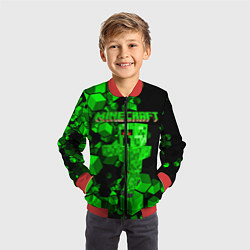 Бомбер детский Minecraft, цвет: 3D-красный — фото 2