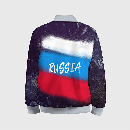 Детский бомбер Russia Bear / 3D-Серый – фото 2