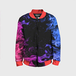 Бомбер детский ОГОНЬ НЕОН, цвет: 3D-красный