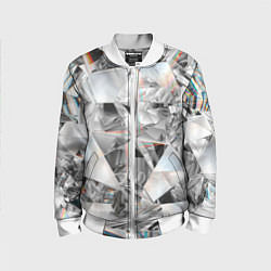 Бомбер детский Зеркальный калейдоскоп, цвет: 3D-белый