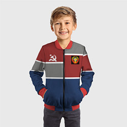 Бомбер детский СССР, цвет: 3D-красный — фото 2