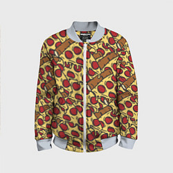 Бомбер детский ПРАВИЛЬНОЕ ПИТАНИЕ, цвет: 3D-серый