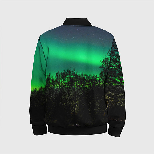 Детский бомбер Северное сияние / 3D-Черный – фото 2