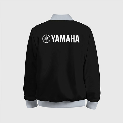 Детский бомбер Yamaha на спине / 3D-Серый – фото 2