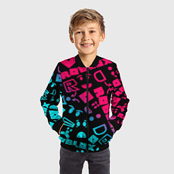 Бомбер детский Roblox, цвет: 3D-черный — фото 2