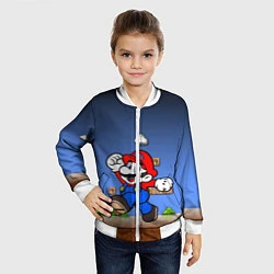 Бомбер детский Mario, цвет: 3D-белый — фото 2