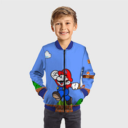 Бомбер детский Mario, цвет: 3D-синий — фото 2