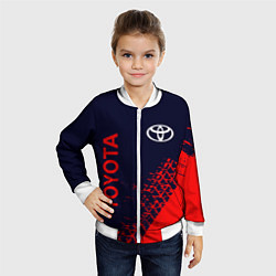 Бомбер детский TOYOTA ТОЙОТА, цвет: 3D-белый — фото 2