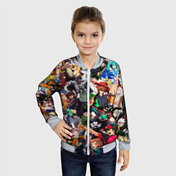 Бомбер детский Аниме персонажи, цвет: 3D-серый — фото 2
