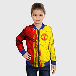 Бомбер детский Manchester United Дьяволы, цвет: 3D-синий — фото 2