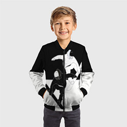 Бомбер детский Сноубордисты, цвет: 3D-черный — фото 2