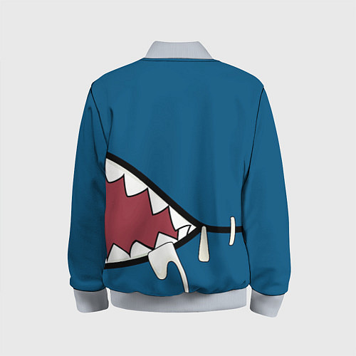 Детский бомбер Акула gawr gura / 3D-Серый – фото 2