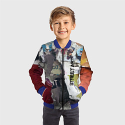 Бомбер детский Street art, цвет: 3D-синий — фото 2