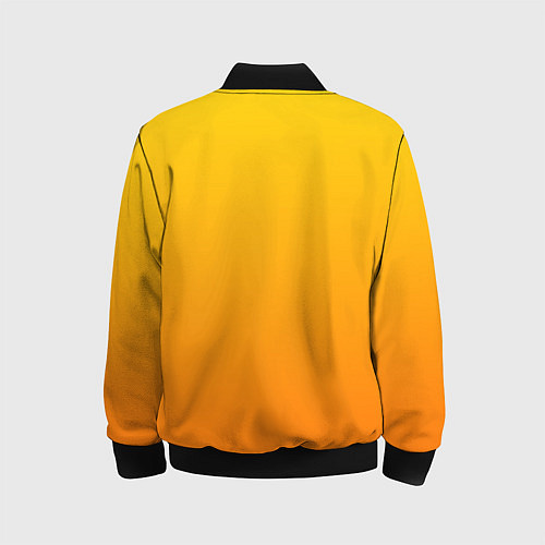 Детский бомбер Оранжевый градиент / 3D-Черный – фото 2