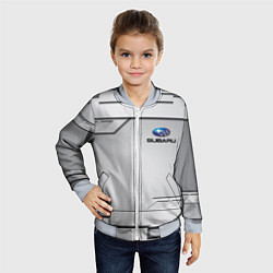 Бомбер детский SUBARU СУБАРУ, цвет: 3D-серый — фото 2