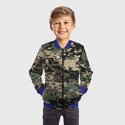 Бомбер детский Камуфляж Land Rover, цвет: 3D-синий — фото 2