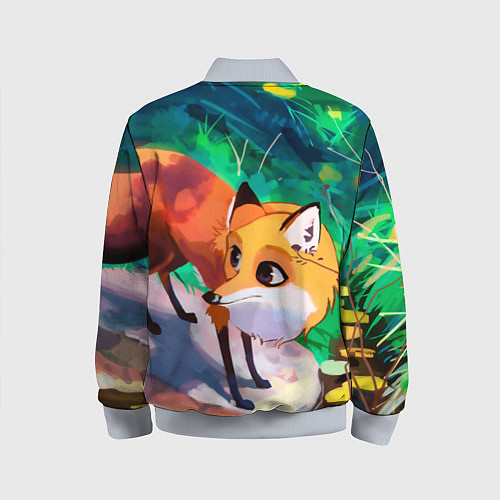 Детский бомбер Лисичка / 3D-Серый – фото 2