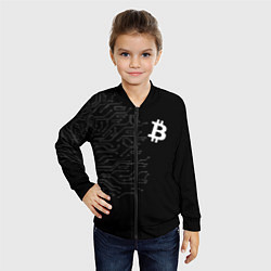 Бомбер детский БИТКОИН BITCOIN, цвет: 3D-черный — фото 2