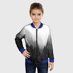 Бомбер детский Туманный лес, цвет: 3D-синий — фото 2