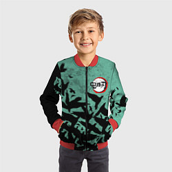 Бомбер детский DEMON SLAYER KIMETSU NO YAIBA, цвет: 3D-красный — фото 2