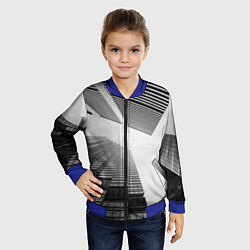 Бомбер детский Минимализм, цвет: 3D-синий — фото 2