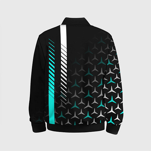 Детский бомбер МЕРСЕДЕС AQUA BLACK GRADIENT / 3D-Черный – фото 2