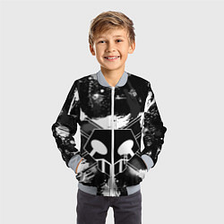 Бомбер детский БЛИЧ ШИНИГАМИ ЛОГО НА СПИНЕ, цвет: 3D-серый — фото 2
