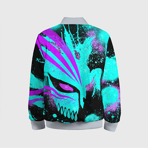 Детский бомбер БЛИЧ МАСКА ПУСТОГО НЕОН / 3D-Серый – фото 2