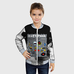 Бомбер детский Daft punk modern, цвет: 3D-серый — фото 2