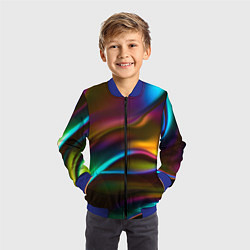 Бомбер детский Градиент, цвет: 3D-синий — фото 2