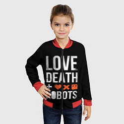 Бомбер детский Love Death Robots, цвет: 3D-красный — фото 2