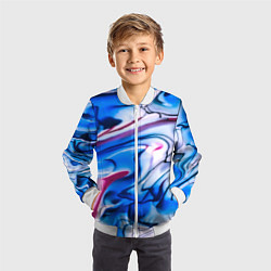 Бомбер детский ТАЙ ДАЙ ОКЕАН ЧЕРНИЛ, цвет: 3D-белый — фото 2