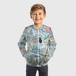 Бомбер детский Морские обитатели, цвет: 3D-серый — фото 2