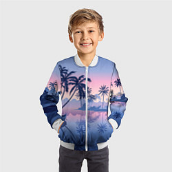 Бомбер детский Тихая заводь, цвет: 3D-белый — фото 2