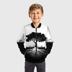 Бомбер детский ДЕРЕВО ИНЬ-ЯНЬ, цвет: 3D-черный — фото 2