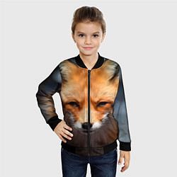 Бомбер детский Хитрая лисица, цвет: 3D-черный — фото 2